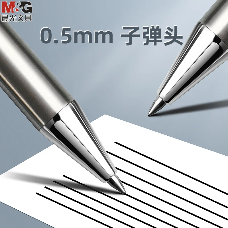 Retractable Gel Pens 0.5mm Fine Point Black ink Ballpoint with Replaceable Blue Refills