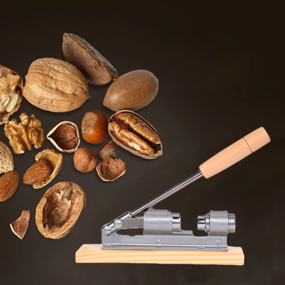Manual Stainless Steel Nut Cracker Mechanical Sheller Walnut Nutcracker