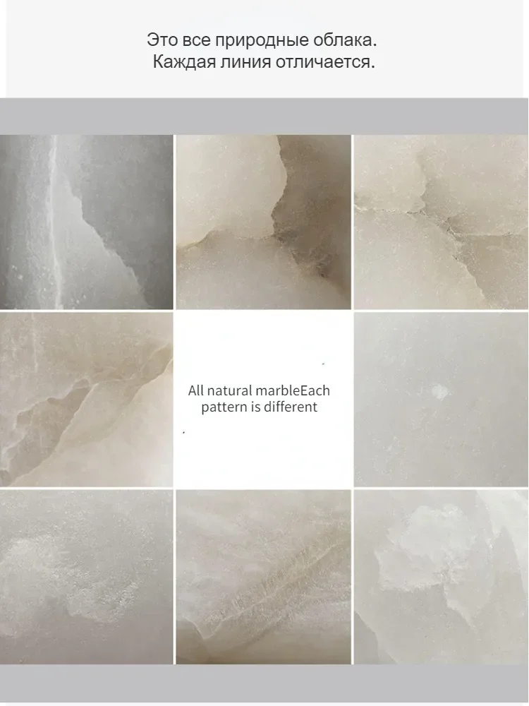 Description Picture 2 of itemLED restaurant pendant light luxurious all copper natural marble pendant light living room bedroom lighting home decoration