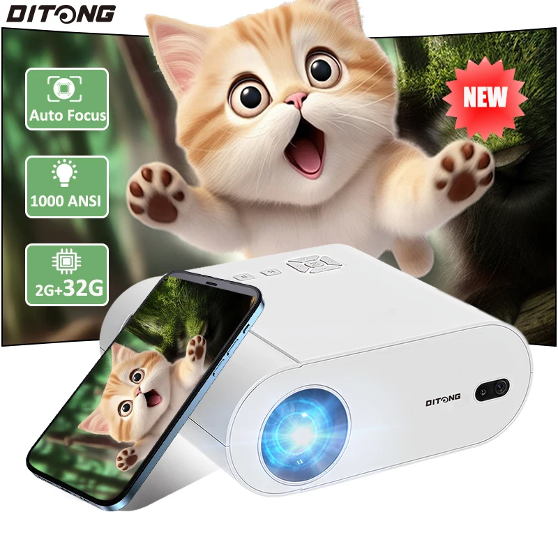 Portable Projector Global Version Ditong L007 4K Auto Focus