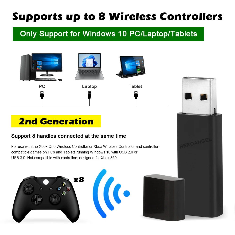 Wireless Adapter USB Receiver For Xbox One S X For Xbox One 2nd