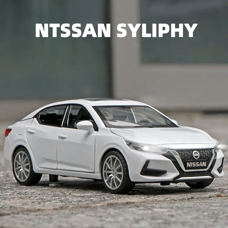 1:32 닛산 Sylphy 합금 자동차 모델 다이캐스트 금속 장난감 차량 자동차 모델 높은 시뮬레이션 컬렉션 소리와 빛 어린이 장난감 선물