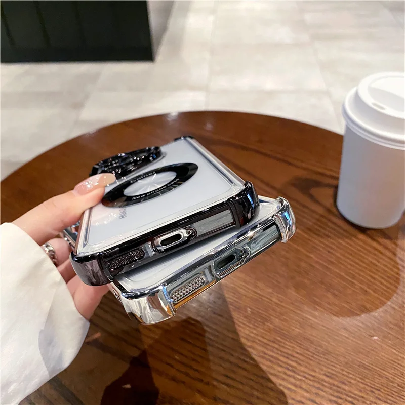 Luxury Transparent Bumper Case with MagSafe Wireless Charging for Huawei - Premium Protection & Style
