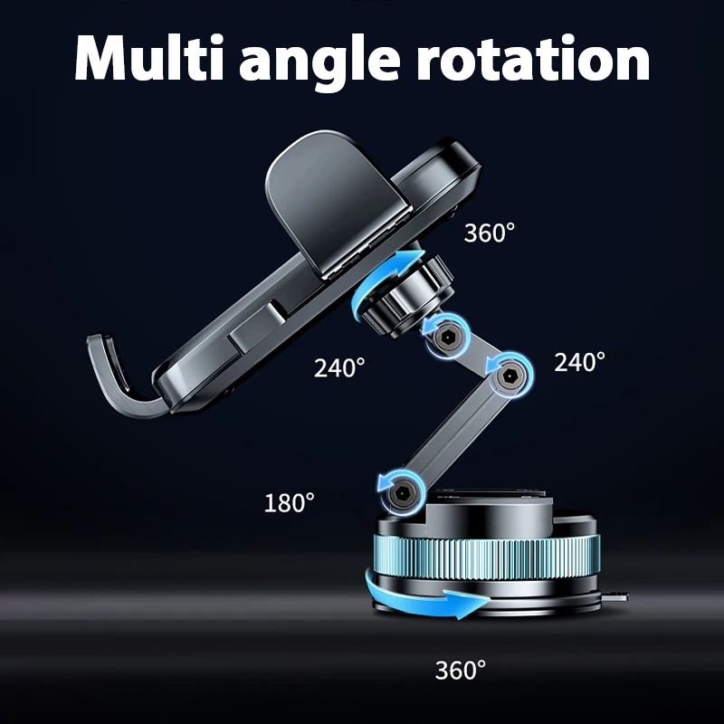 Universal Car Phone Holder 360 Adjustable Rotation Dashboard Suction Cup Mount for Smartphone Navigation Vehicle Accessory