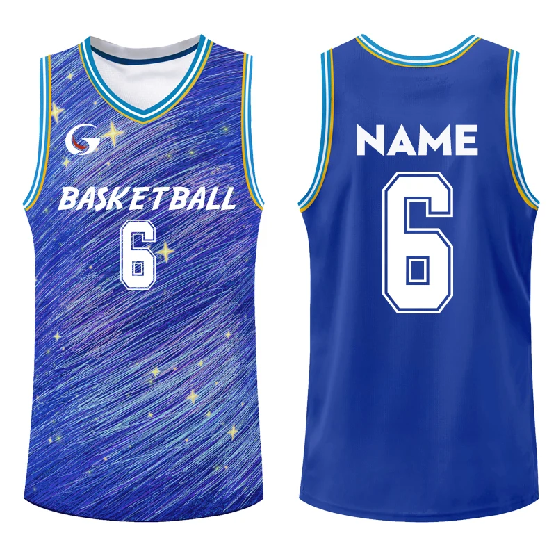 Men Basketball Shirt Sets Professional Full Sublimation Basketball Jersey Breathable Uniform For Adult