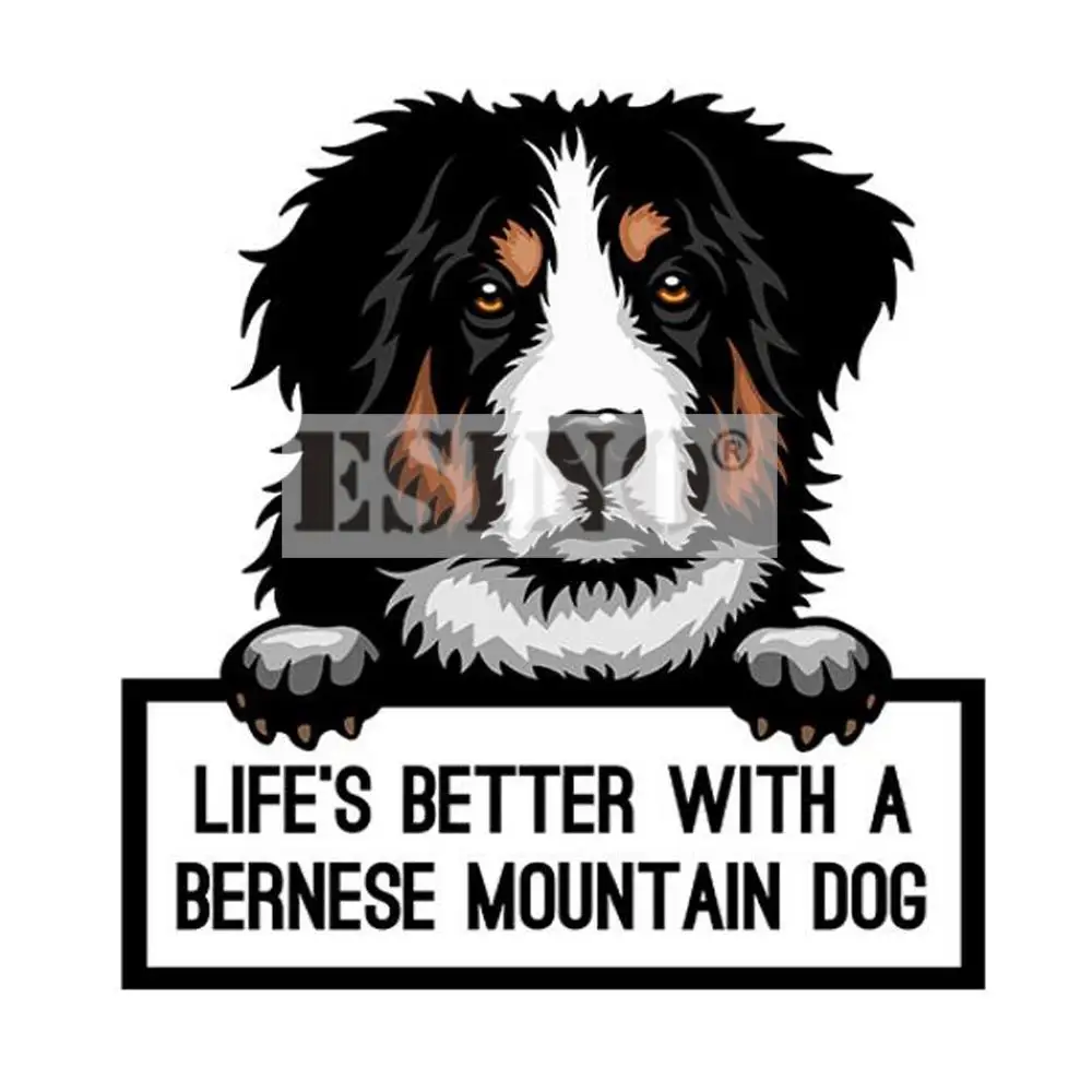 

Стайлинг автомобиля жизнь лучше с Бернской горой собака домашняя собака креативная ПВХ водонепроницаемая наклейка автомобиль весь корпус виниловая наклейка