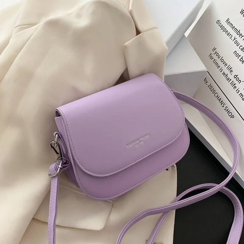 Crossbody Bags for Women Leather Cross Body Purses Cute Design Handbags  Shoulder Bag Medium Size, Purple 