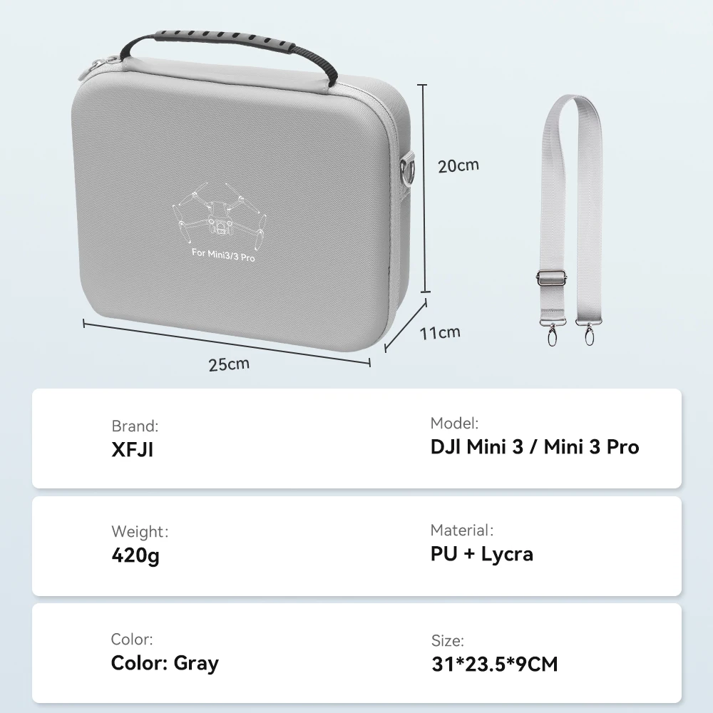 Carrying Case for DJI Mini 3/3 Pro Storage bag Box Handbags Suitcase for DJI Mini3 Pro Drone Accessories Hardshell Shoulder Bag