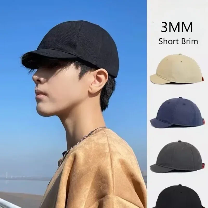

Hardtop Baseball Hat Short Brim Duck Tongue Hat Ins Fashion Brand American Women and Men Vintage Cap Boy and Girl Gift