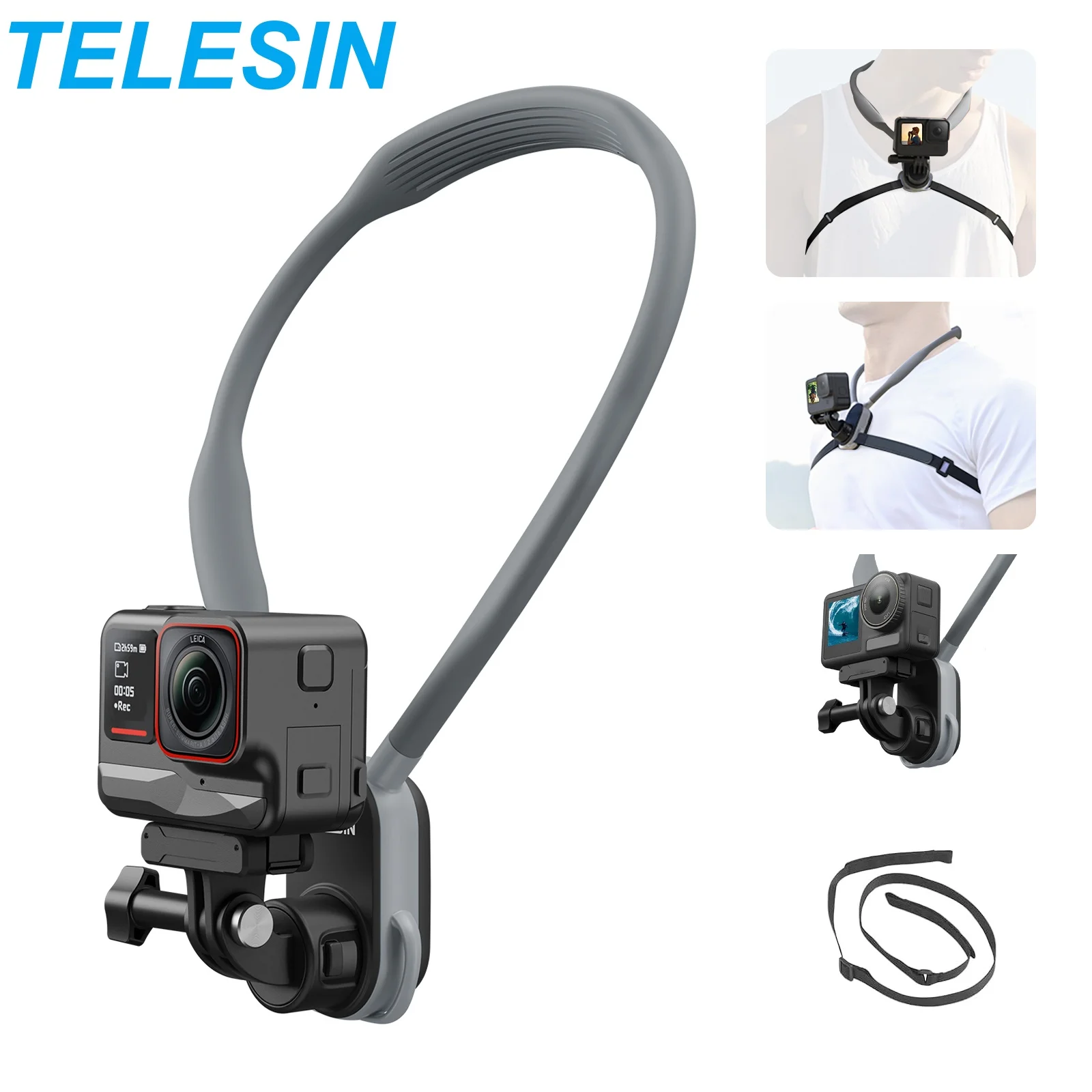 TELESIN Quick-Release Silicon Magsafe Neck Phone Holder