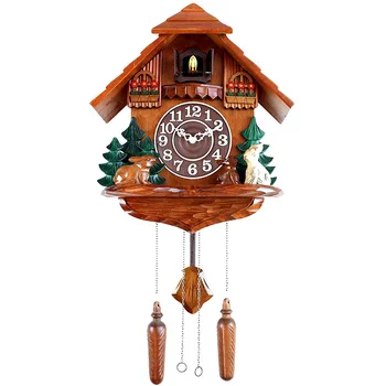 레트로 나무 벽시계, 대형 진자 벽시계, 거실 무소음 북유럽 가정 인테리어 용품, 벽시계 액세서리