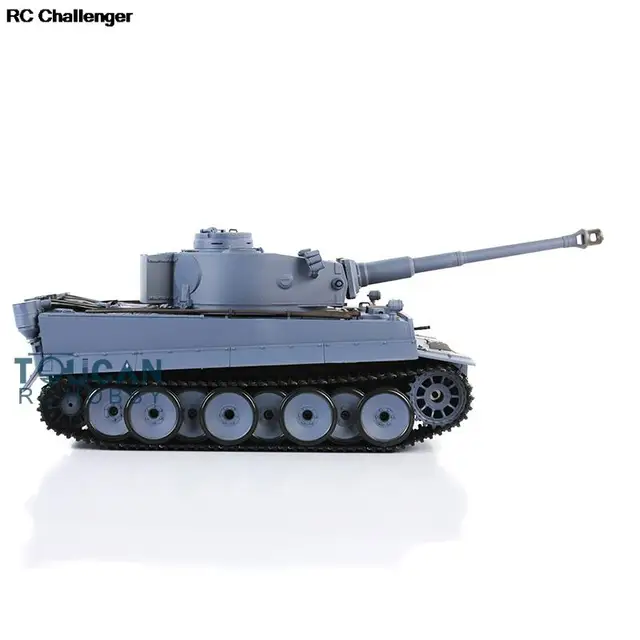 Heng Long 1/16 RTR RC Tank 2.4Ghz 7.0 Plastic Ver German Tiger I BBs Shoot IR Combat Smoke Effect 3818 RC Model TH17233-SMT7 6