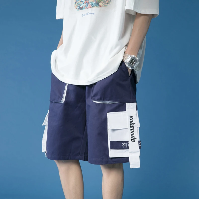 Summer Hot Men's Military Cargo Shorts Multi-Pocket Casual Harajuku Jogging Streetwear Shorts Straight Wide Leg Hip-hop Shorts