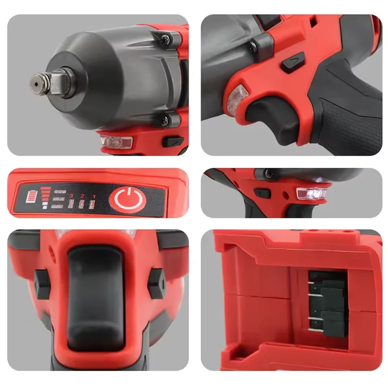 Milwaukee Cordless 1300N.M Torque Brushless Electric Impact Wrench 1/2 inch Screwdriver Wrench Power Tools For 18V Battery 4