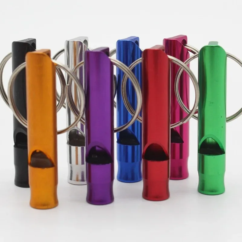 

Portable Aluminum Alloy Pet Dog/Puppy Anti Barking Training Whistle Cat Dog Training Sound Calling Flute With Keychain