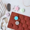 DIY Cute Round Waffle Making Mold Practical Chocolate Making Tool Aroma Candle Silicone Mold Food Grade Silicone Baking Supplies 2