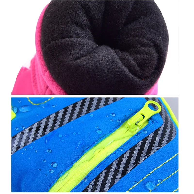 Warm Man Snow Mittens Mountain Sport Boy Glove Fleece Women Ski Gloves Winter Waterproof Skiers Mitten Snowboard Clothes