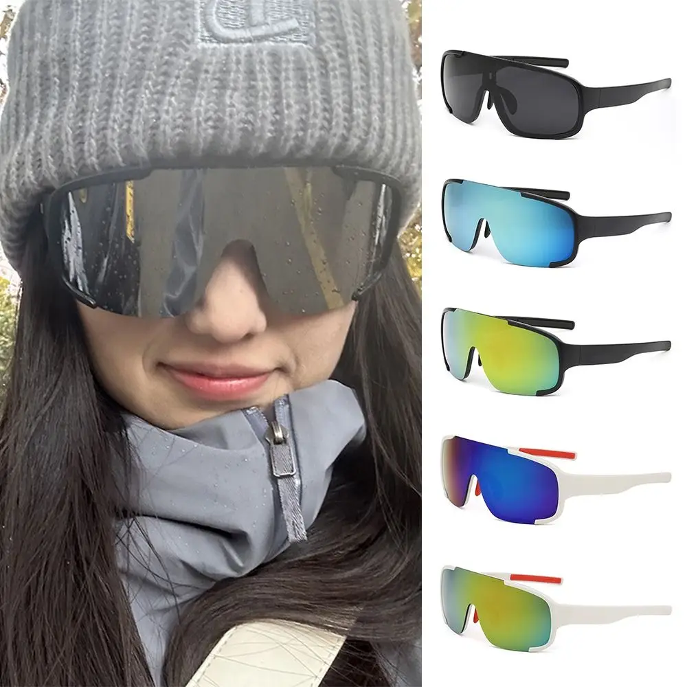 

Large Frame Sports Sunglasses Trendy Windproof Mountain Climbing/Skiing Bike Goggles UV400 Protection Eyewear for Women & Men