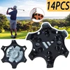 14Pcs Golf Shoe Spikes Replacement Screw Cleat System Studs Fast Twist Shoe Spike Pins Golf Training Aids Accessories 1