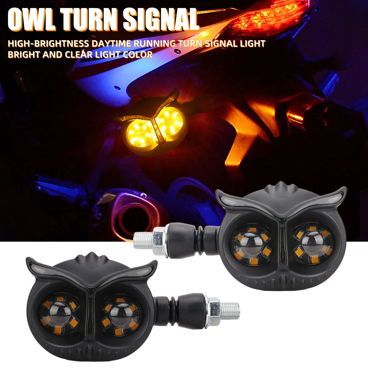 오토바이용 방향 지시등, 12V LED 테일 라이트, 흐르는 물 형태의 라이트, 구부러질 수 있는 IP68 등급의 오토바이 라이트, 2개 세트 11 오토바이 올빼미 방향 지시등, 오토바이 앰버 표시기, 깜박이 주행등, 범용 12V 모토 리어 램프 액세서리, 2 개