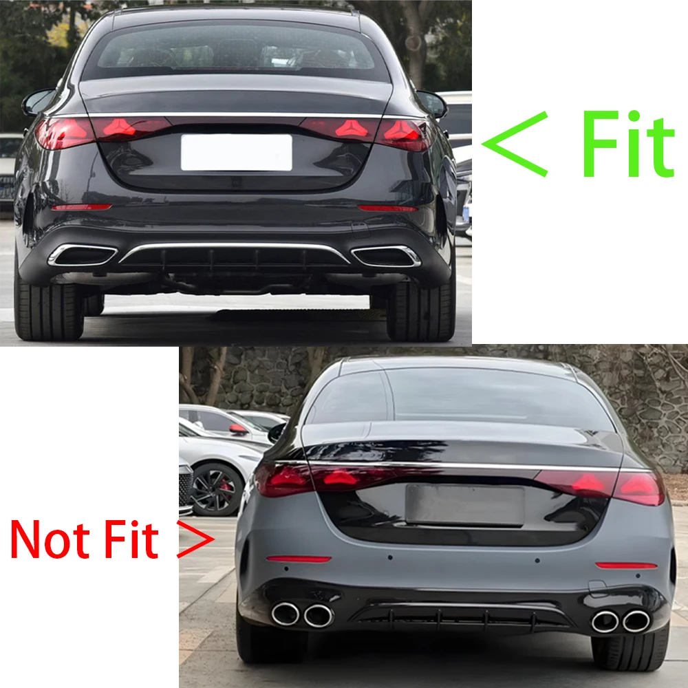 메르세데스 벤츠 E-클래스 W214 E260 E300 AMG 2024년 이후용 리어 범퍼 립 스플리터 스포일러 장식 트림