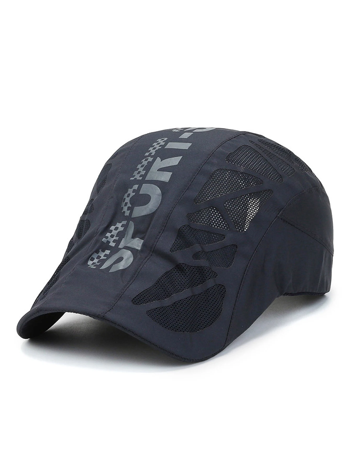 Summer Sport Letter Forward Hat Men Breathable Mesh Sunshade Quick Drying Outdoor Duckbill Cap Baseball Cap Gift