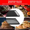 Raclette Table Grill Electric Indoor Grill Korean BBQ Grill,Removable 2-in-1Non-Stick Grill Plate Fast Heating 8Cheese Melt Pans 6