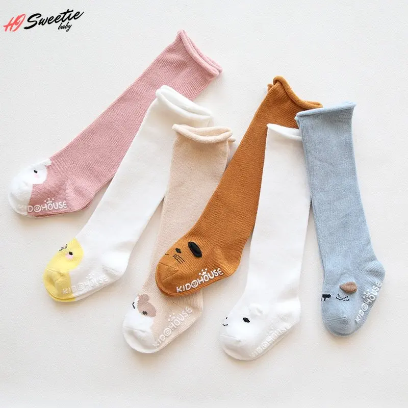 Cute Animal Baby Socks Non-slip Baby Knee Socks for Boys Girls Winter  Spring Socks 0-3 Years Old cute spring autumn baby socks newborn cotton baby boys girls cute toddler anti slip socks for babies