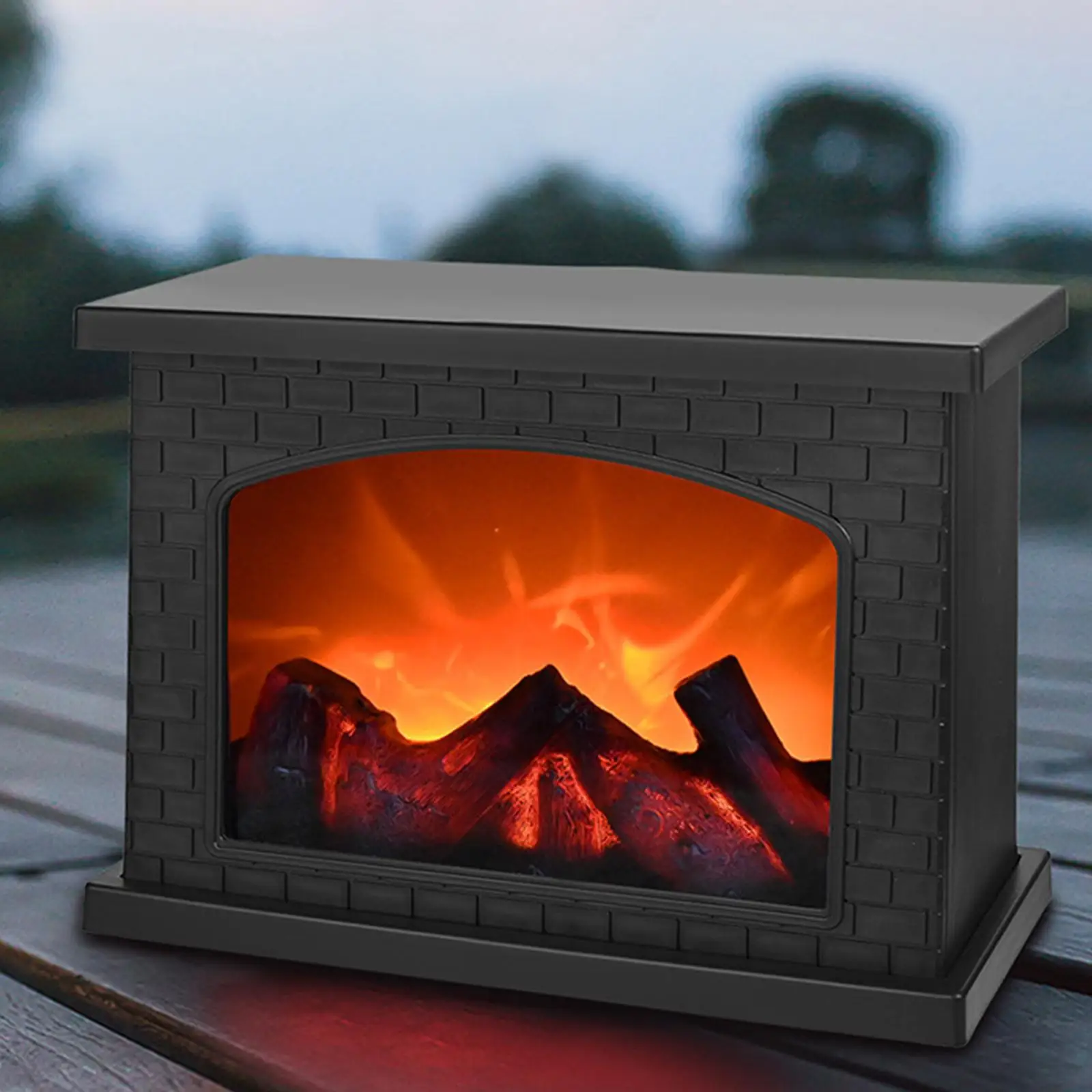 LED Flame Fireplace Lantern Simulation Fireplace Log Flame Effect Lights  USB Battery Powered Fireplace Lamp Christmas Ornaments - AliExpress