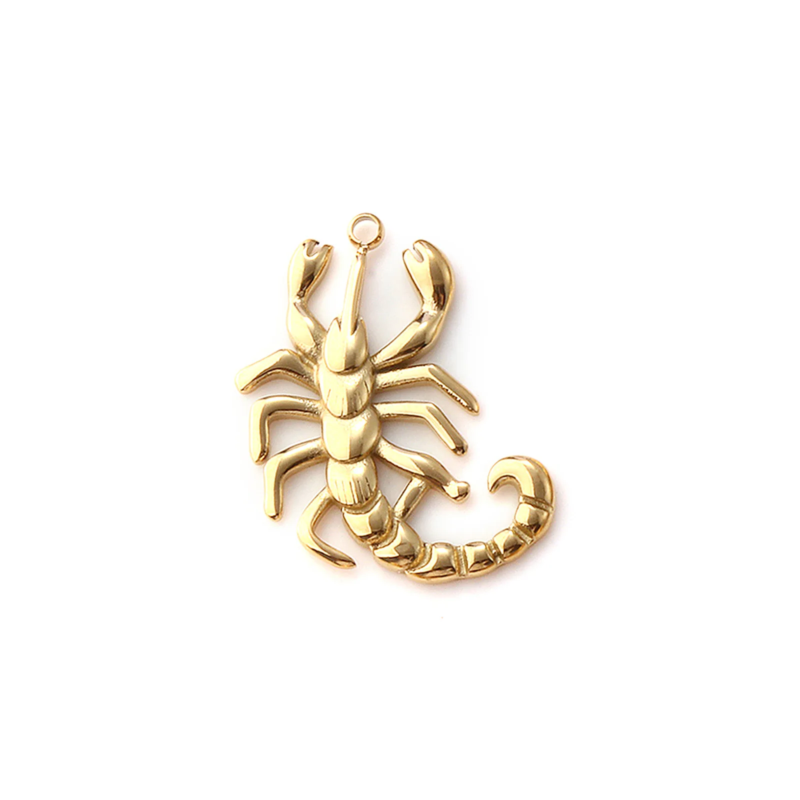 1 Stück 304 Edelstahl Ozean Schmuck Charms 18 Karat vergoldet Krabbe Fisch Garnelen Seestern Anhänger für DIY Halskette Schlüsselanhänger – Detail 10