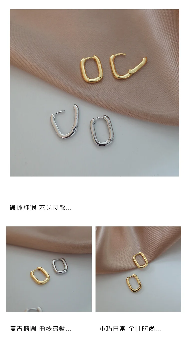 U-förmige Ohrringe aus 925er-Sterlingsilber für Damen, Verlobung, Hochzeit, luxuriös, hochwertig, eleganter Schmuck, Trend 2025, Geld 925 – Detail 4