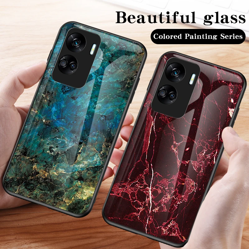 Marble Glass Phone Case – Stylish Protection