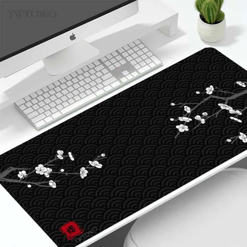 Mouse Pad de Cerejeira para Jogos Sakura xl Computador de Casa Mousepad Tapetes de Mesa Borracha Natural Tapete de pc Antiderrapante Macio Novo - Imagem 6