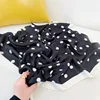 70*70cm Fashion Handkerchief Dot Print Silk Satin Neck Scarf For Women Small Shawls Hair Scarfs Female Bag Scarves For Ladies 2
