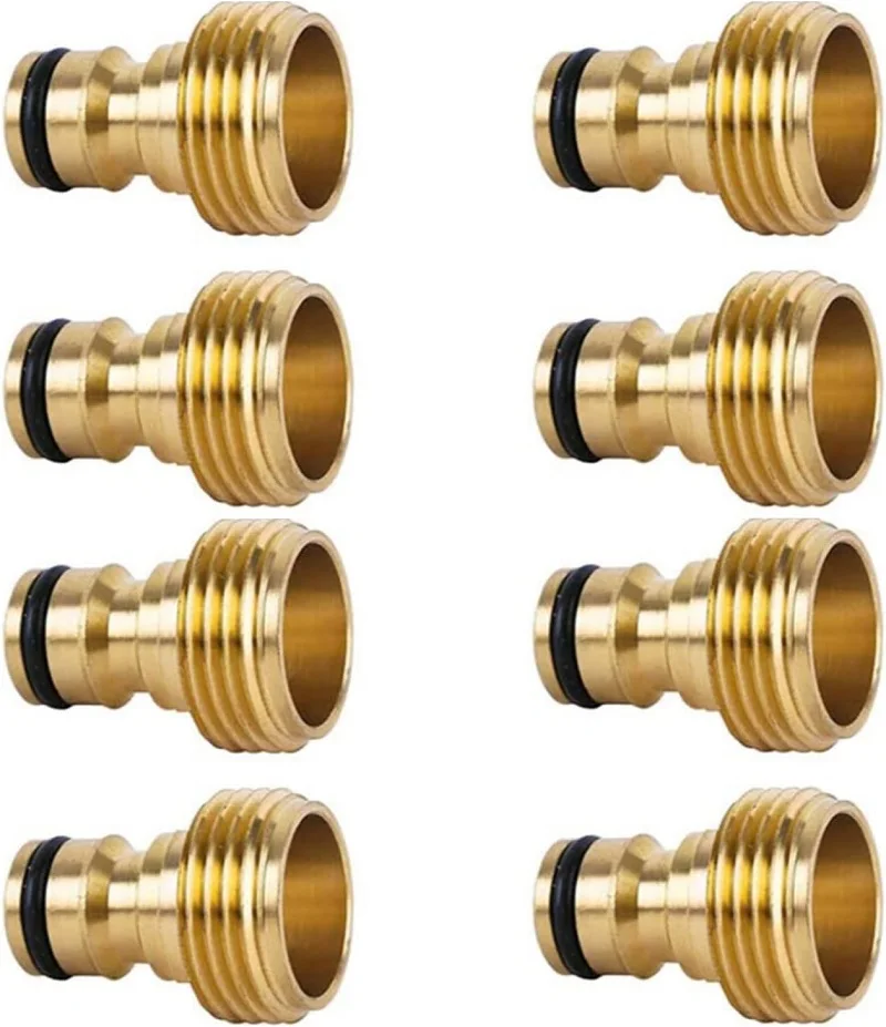 

2000pcs Garden Hose Quick Connector Male Hose End Adapters Solid Brass 3/4 inch GHT Thread Water Hose Fitting Repair Replacement
