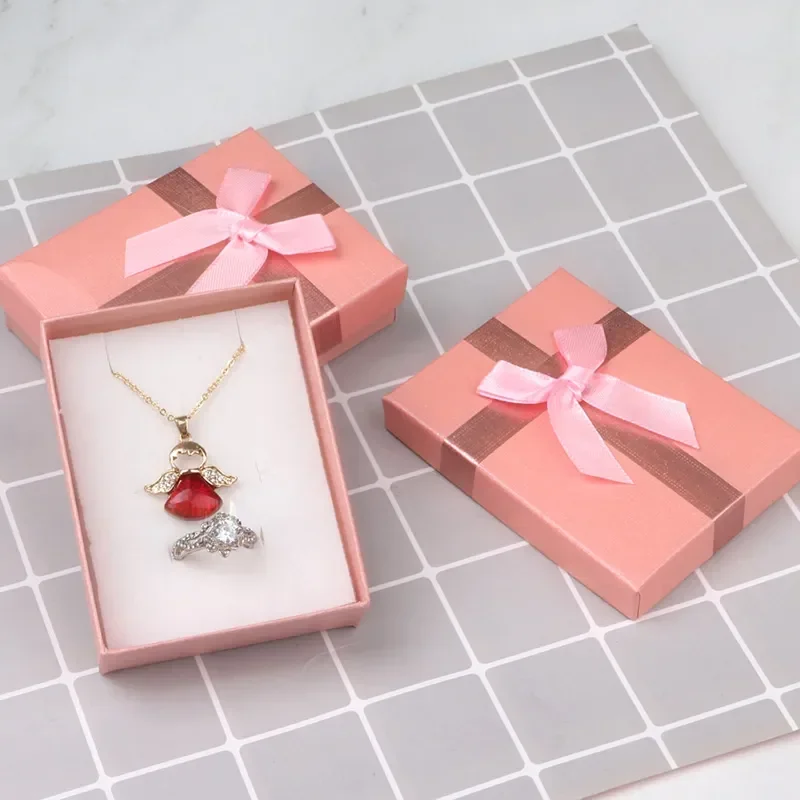 Velvet Metal Necklace Holder and Cardboard Jewelry Gift Box with Butterfly Bow – Sponge... - SKU VMNH1054 - UGI Packaging