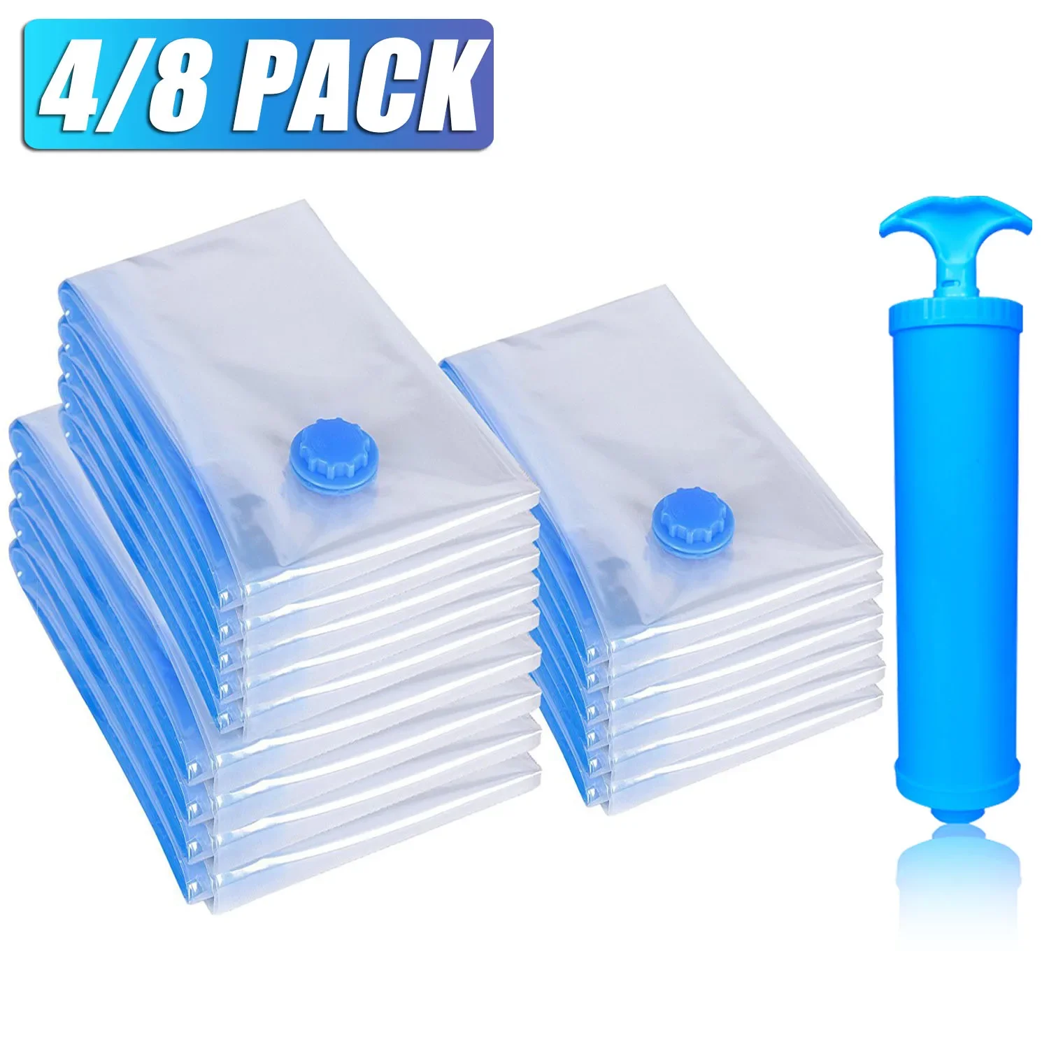 8 Pack Vacuum Storage Bags For Clothes Pillows Bedding Blanket More Space  Save Compression Travel Bags Bedding Home Organizer - AliExpress