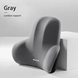 Ergonomic Car Seat Support Cushion - Neck and Lumbar Comfort Solution (Lumbar support gray)