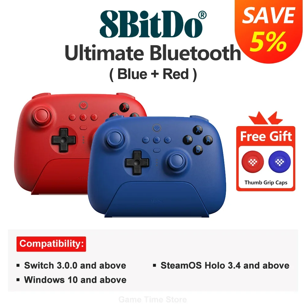 Manette 8Bitdo manette Bluetooth Ultimate pour Nintendo Switch & PC  Windows - Blanc