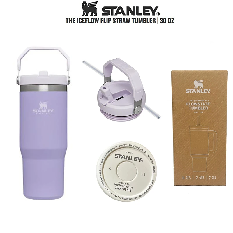 Stanley 40 oz Tumbler Mug Insulated with Handle Flip Straw Tumbler  Stainless Steel Vacuum Insulated Cup with Handle for Women - AliExpress