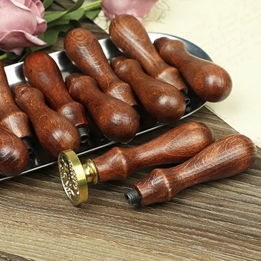 Retro Stamp Wooden Handle Antique Handles for Wedding Invitations Envelope Wax Seal Stamp DIY Decorative Handmade Art Craft Gift wax seal stamp wax seal stamp set wooden stamp