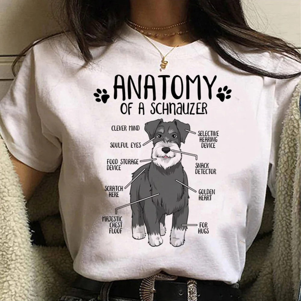 

Топ Schnauzer, женская футболка с рисунком аниме, женская дизайнерская футболка