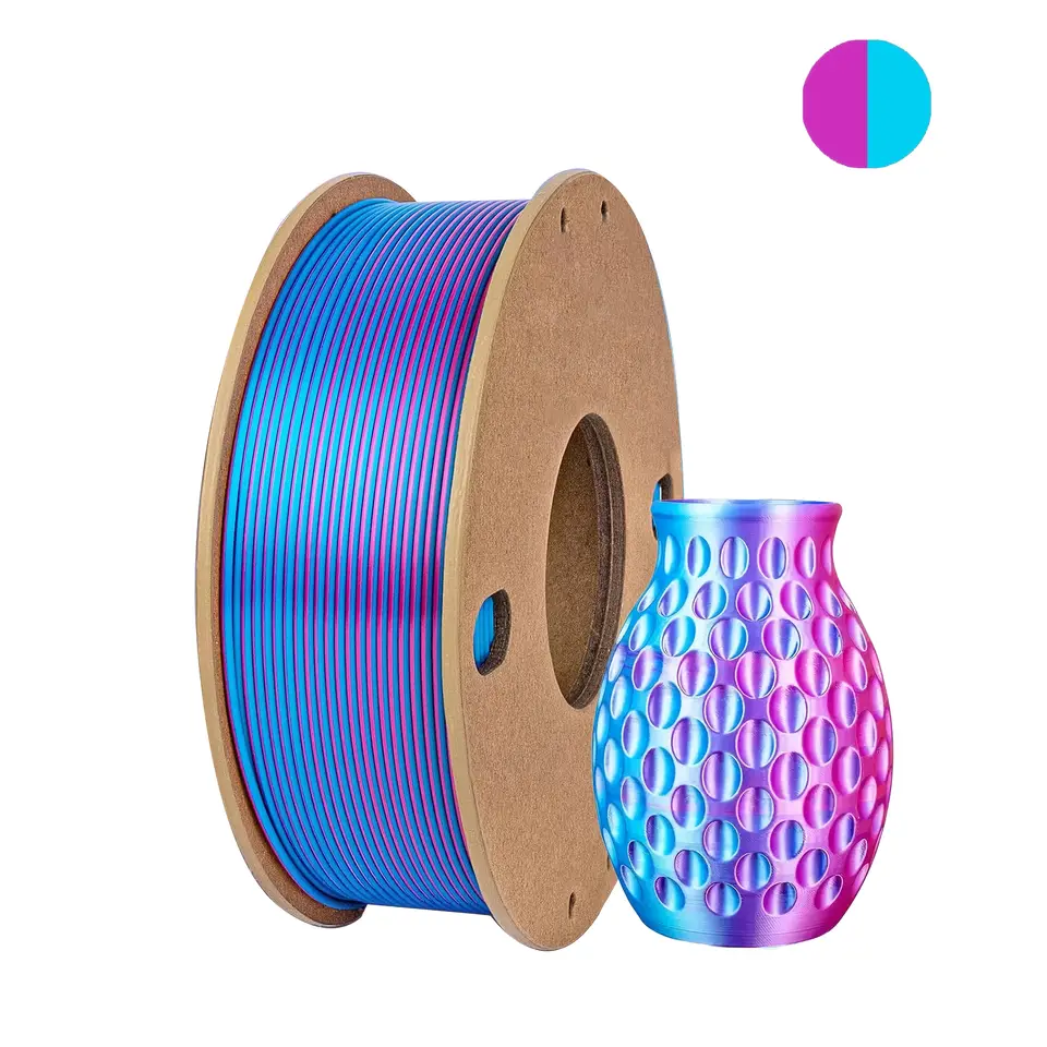 Three Color PLA Silk Filament 250g per Roll Net Weight, Suitable for FDM 3D Printers, 1.75mm Silk PLA 3D Printing Material. image 18