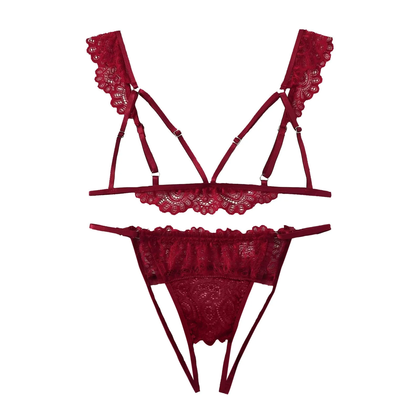 Hot Sale Lingerie For Women Plus Size Sexy Three Point Two Piece Underwear Set Lingerie For Women Sexy Naughty Plus Size_voghion.com