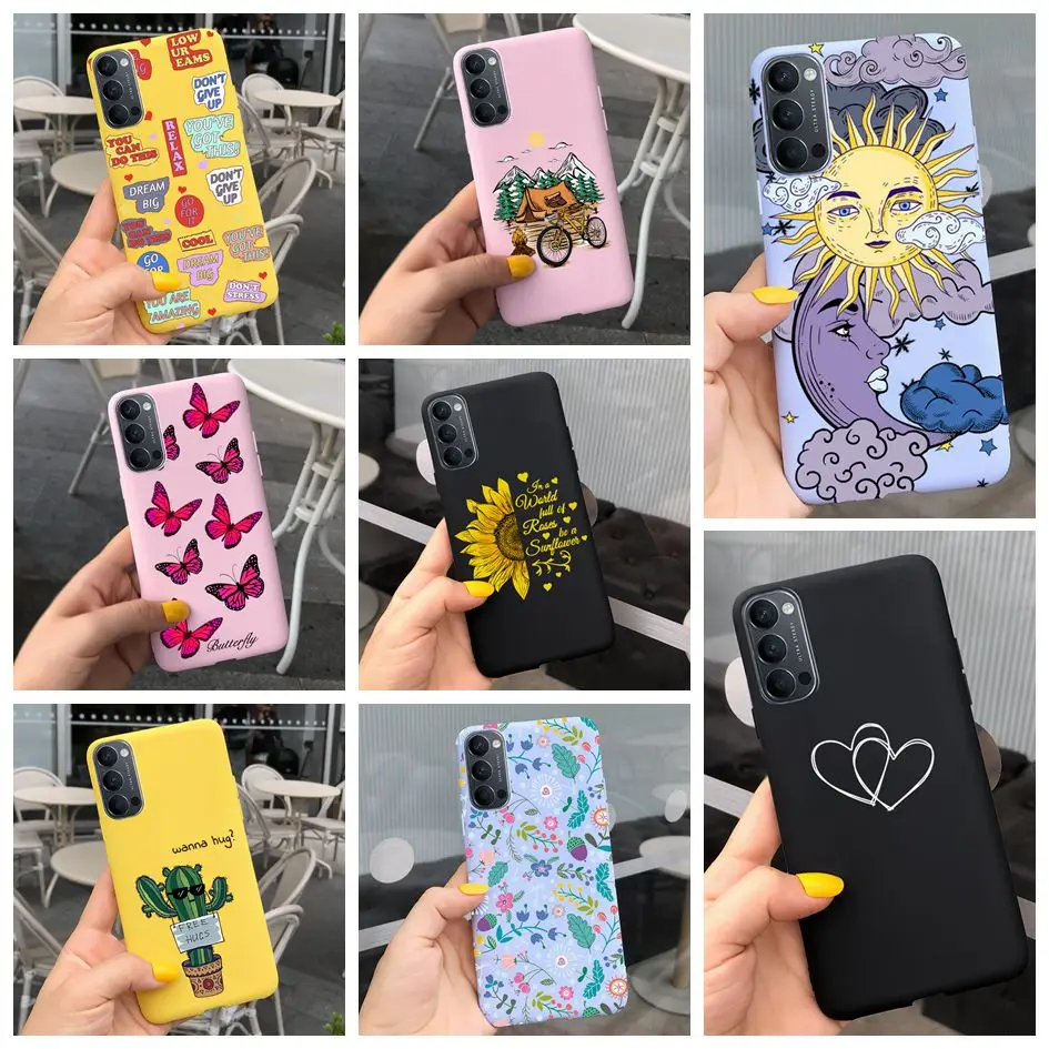 Per Oppo Reno 4 2020 Custodia Per Telefono Verniciata Estetica Di Lusso Per Oppo Reno4 4 Pro 4G 5G Cover Morbida Per Reno 4 Pro Cph2109 Shell