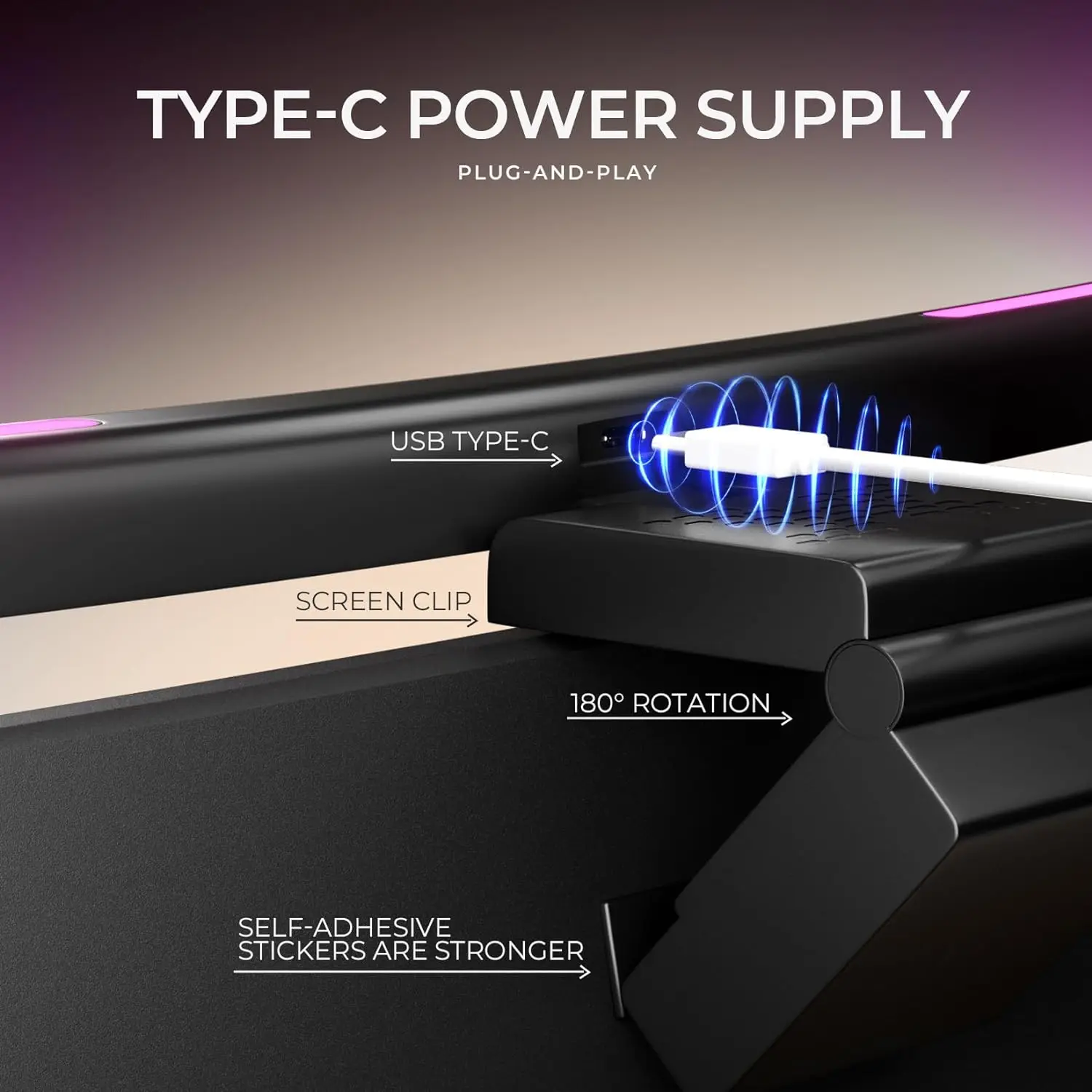 รูปสินค้า โคมไฟ RGB สำหรับหน้าจอคอมพิวเตอร์ สร้างบรรยากาศเกมมิ่ง