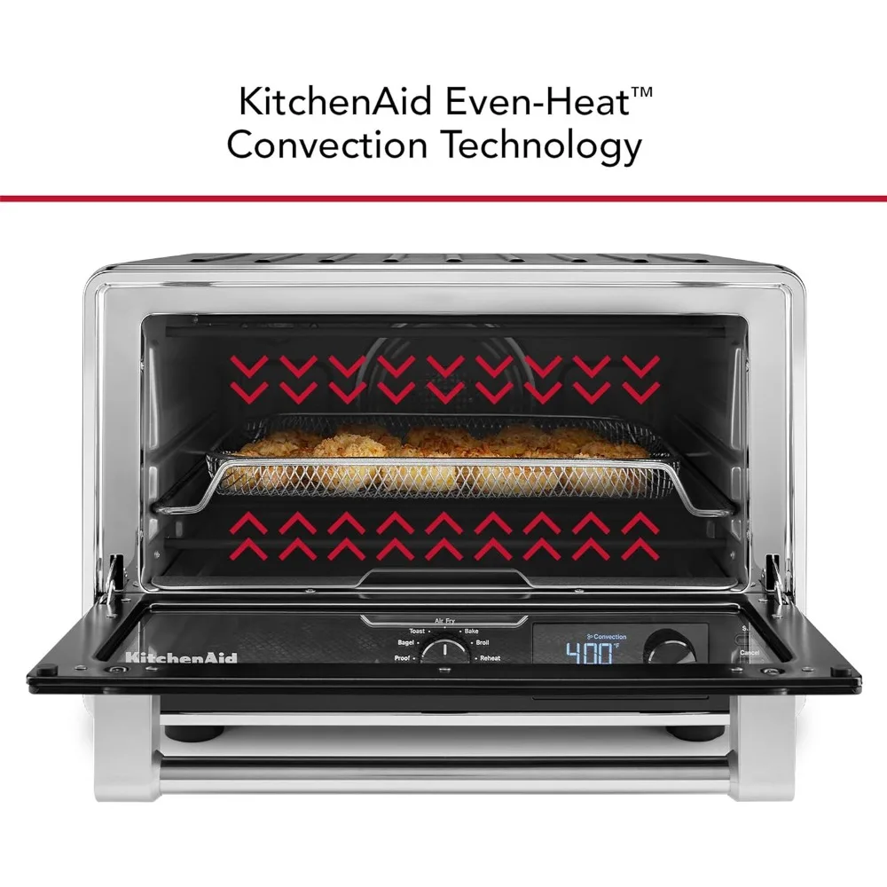 Digital Countertop Oven with Air Fry & Pizza Stone, KCO128BM, Black Matte