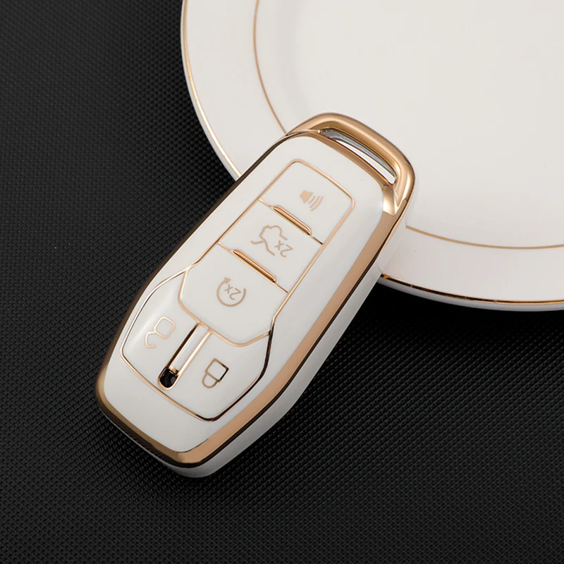Key Cover Case for Ford Fusion Mondeo Mustang F-150 Explorer Edge 2015 Car Styling Key Protection Keychain key case cover,key case