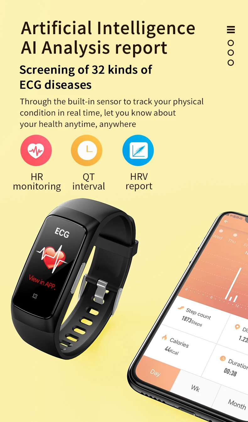 2022  Smart bracelet for men and women smart bracelet for blood pressure, oxygen, temperature, health monitoring smart bracel