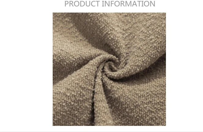 Description Picture 3 of itemSolid Boucle Throw Pillow Cover Ivory Grey Camel Puffy Soft Design Cushion Cover Texture Couch Pillow Case Cozy 18x18" 45x45cm